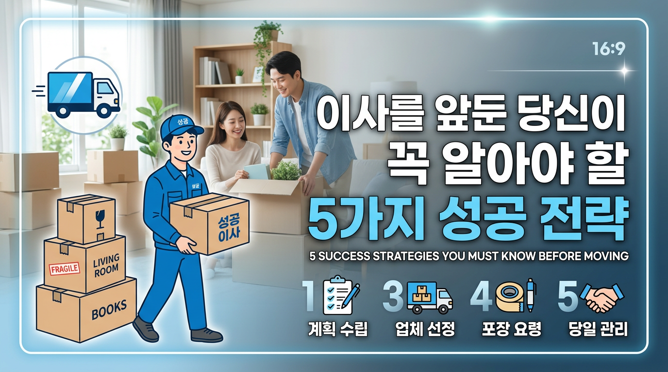 이사를 앞둔 당신이 꼭 알아야 할 5가지 성공 전략